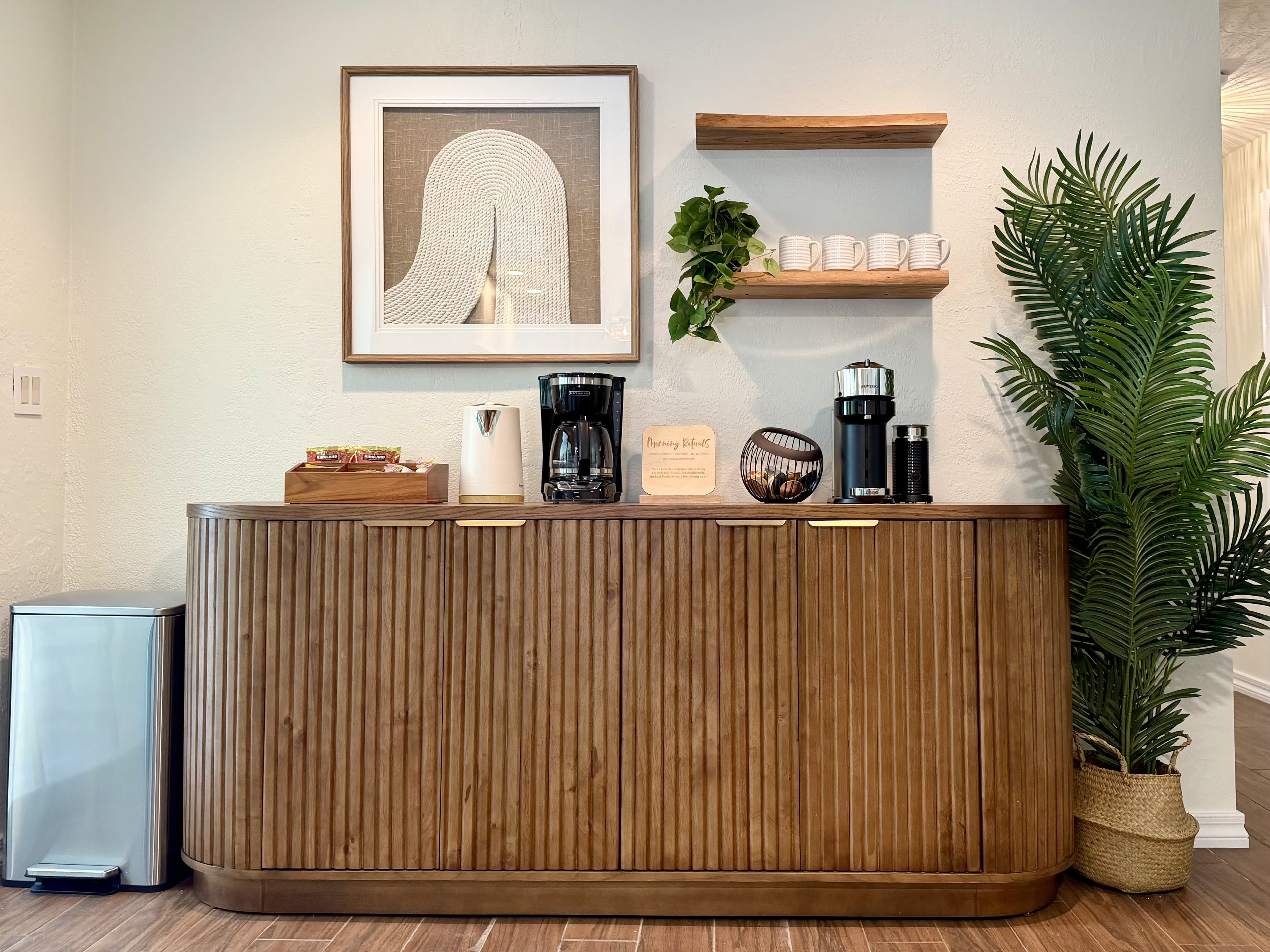 curated coffee bar station